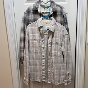 Set of 2 American Eagle Outfitters Relaxed Fit Flannel